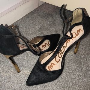 Sexy black velvet Sam Edelman heels
